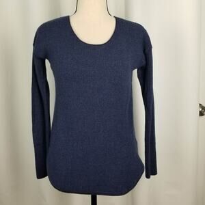 Cynthia Rowley Blue Extrafine Merino Wool Shirt Sweater - Size S/P